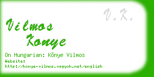 vilmos konye business card